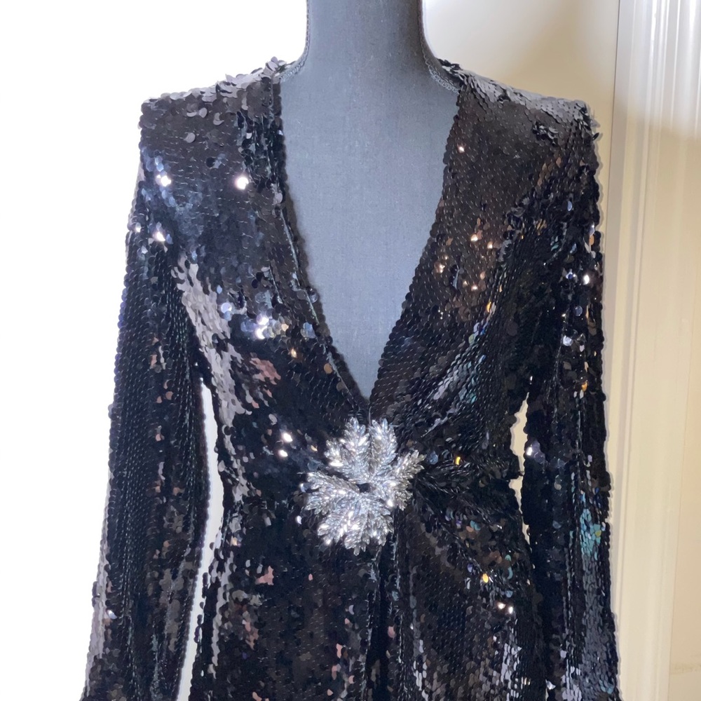 Black sequin dress